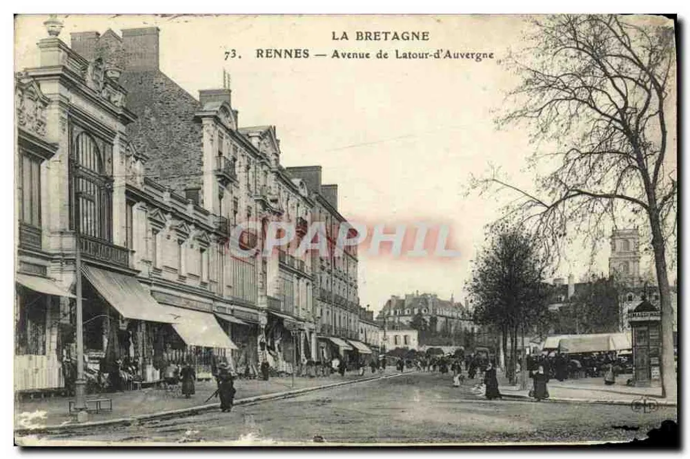 Rennes — Avenue de Latour-d'Auvergne — éditeur La Bretagne, n°73 - Vorderseite