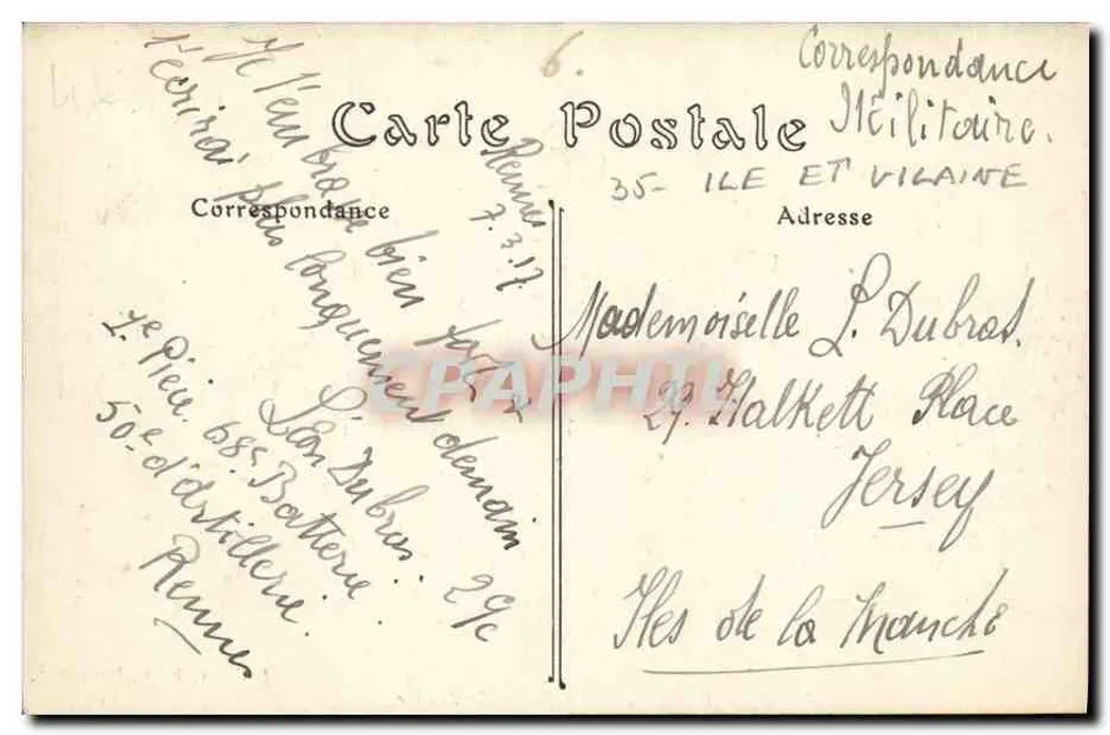 Rennes — Das Palais de Justice — J. Sorel, Verlag, Rennes - Rückseite