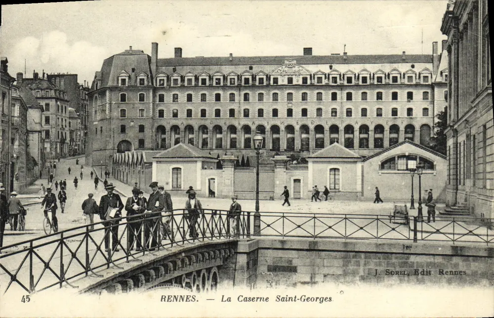 Rennes — A Caserne Saint-Georges — J. Sorel, Ed. Rennes - Frente