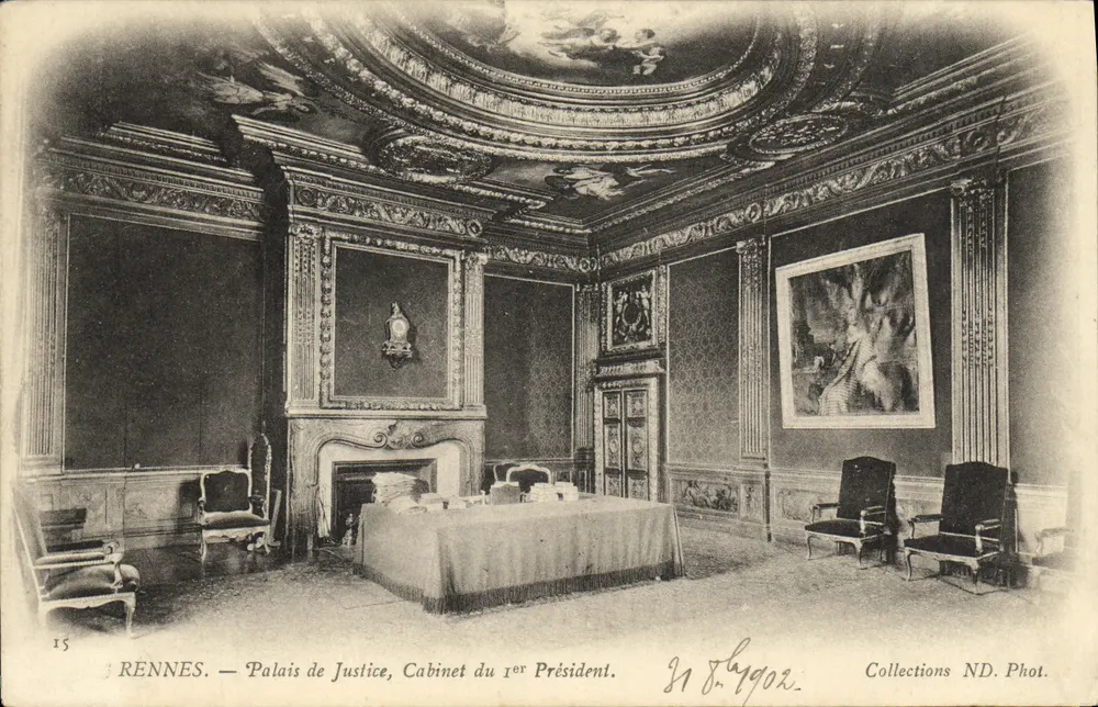 Rennes — Palast der Gerechtigkeit, Büro des Ersten Präsidenten — Sammlung ND. Phot. - Vorderseite