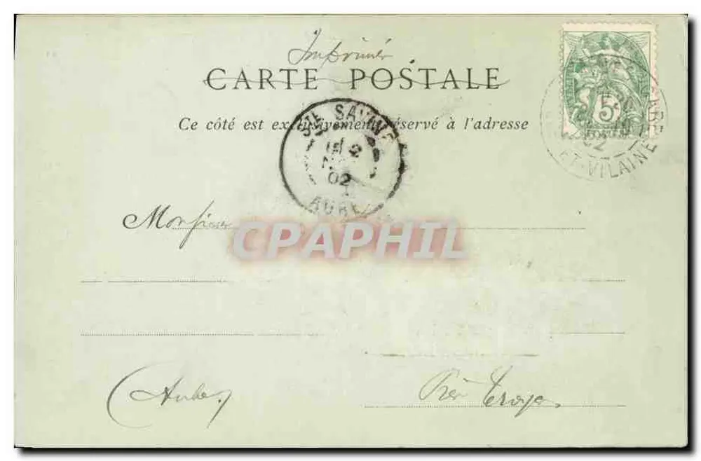 Rennes — Palast der Gerechtigkeit, Büro des Ersten Präsidenten — Sammlung ND. Phot. - Rückseite