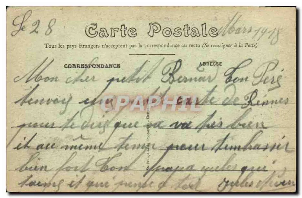 Rennes — Kasernen Guînes — Die Ehrenhof — E. Mary-Rousselière Verlag, Rennes - Rückseite