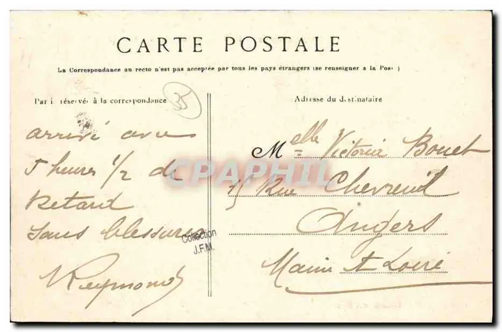 Rennes — Die Bahnhofstraße — Sammlung E. Mary-Roussellière - Rückseite