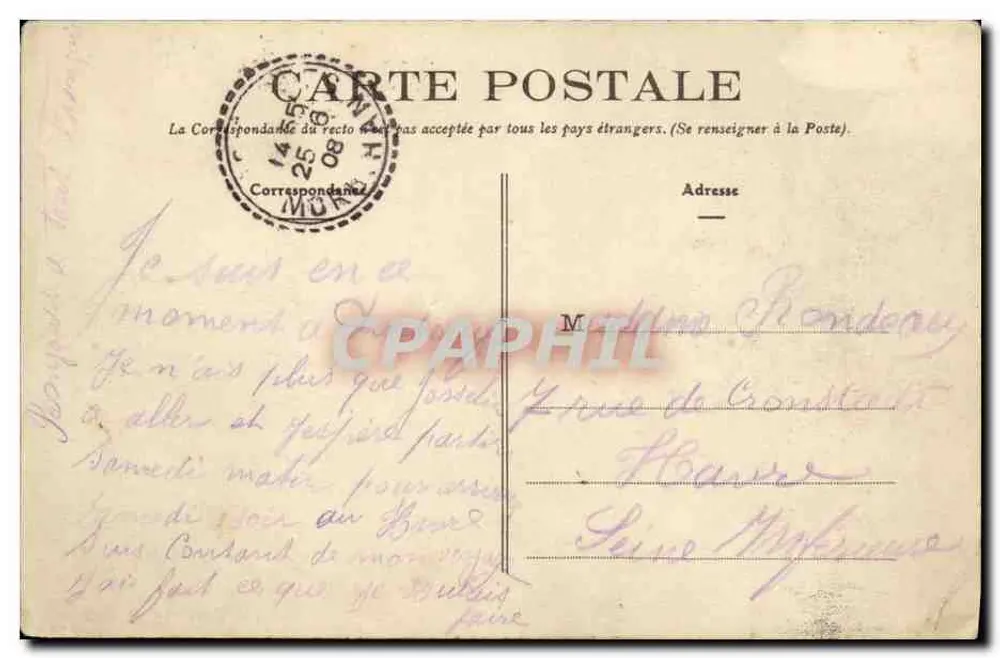 Rennes — Caserne St-Georges — E. Mary-Rousselière, edit., Rennes - Verso