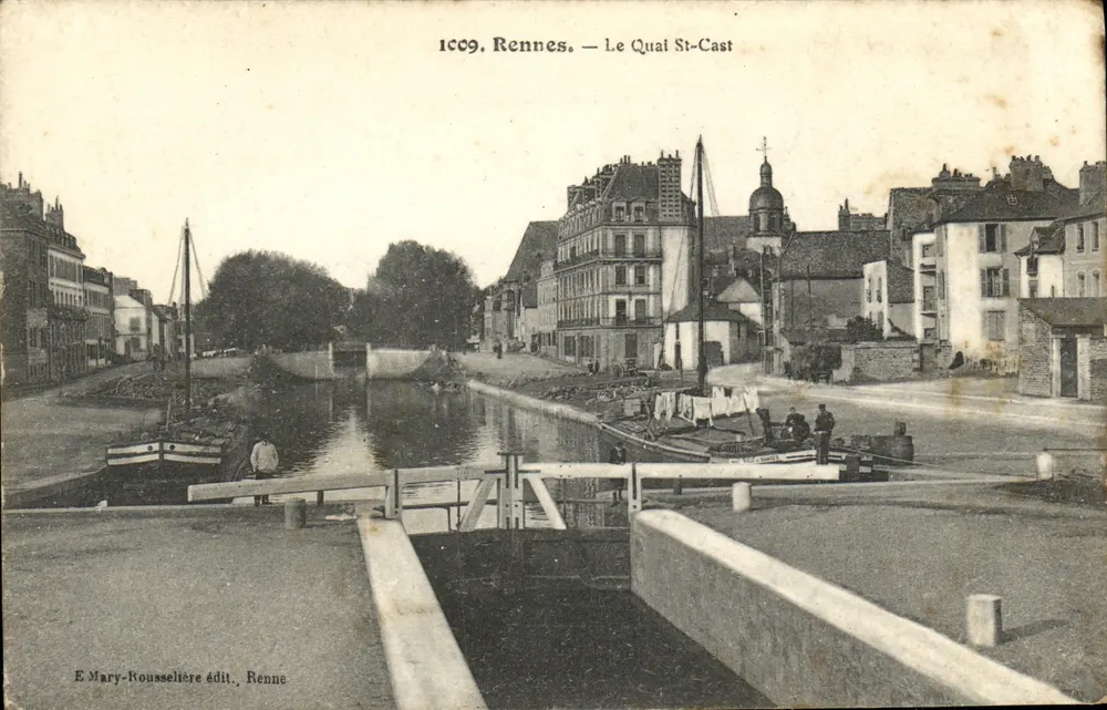 Rennes — O Quai Saint-Cast — E. Mary-Rousselière editor, Rennes - Frente