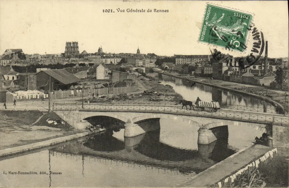 Vista Geral de Rennes — editor E. Mary-Roussellière, n° 1001 - Frente