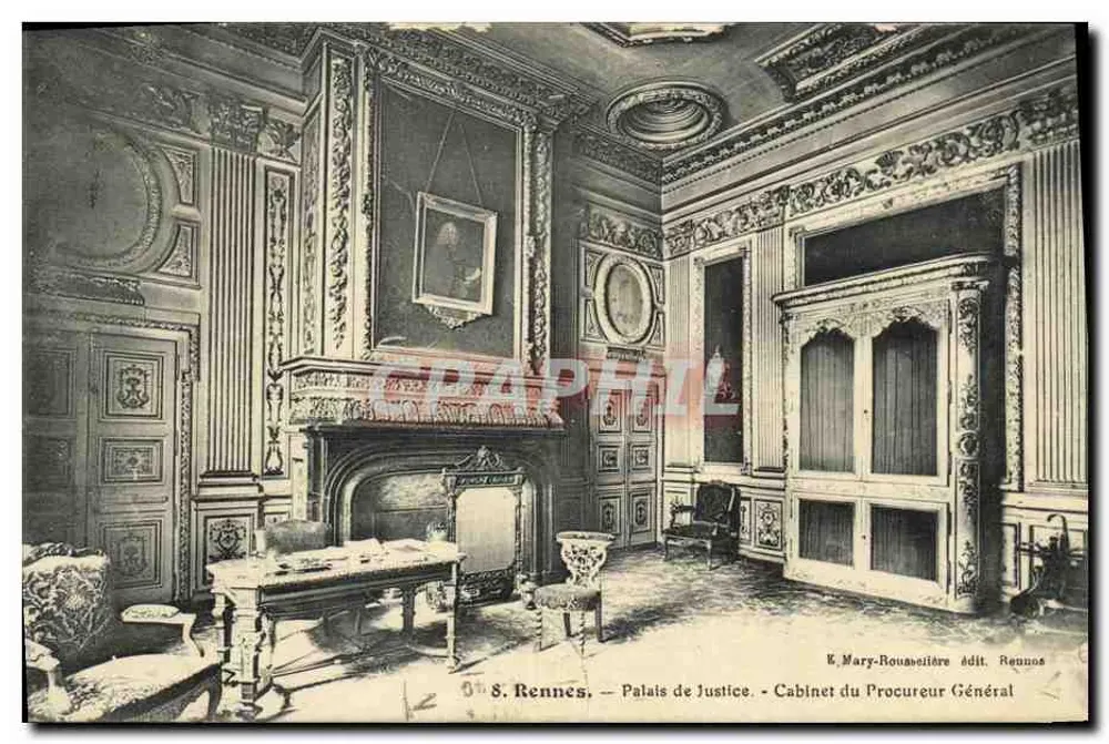 Rennes — Palast der Gerechtigkeit — Amt des Generalanwalts — Verlag E. Mary-Rousselière, Reunons - Vorderseite