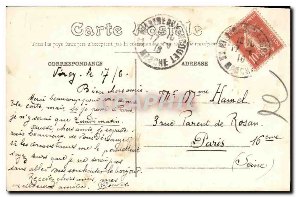 Rennes — Palast der Gerechtigkeit — Amt des Generalanwalts — Verlag E. Mary-Rousselière, Reunons - Rückseite