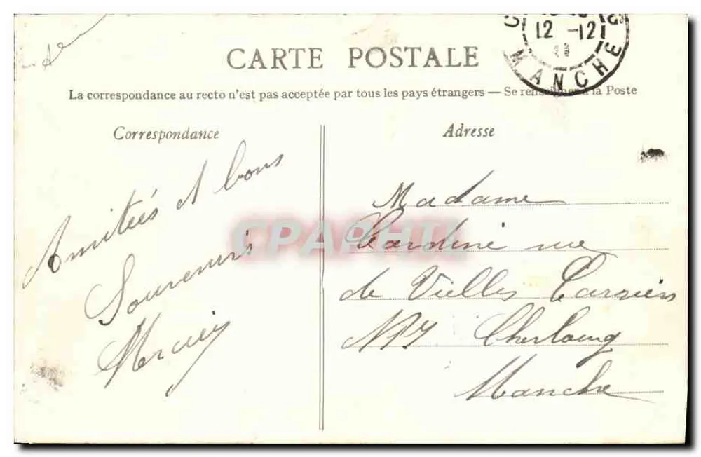 Rennes - Place Pasteur — vista da rua e do ponte — A.G. 86 - Verso