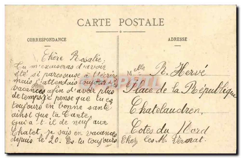 Rennes - A Catedral — Coleção R. Marquand & Daures - Verso