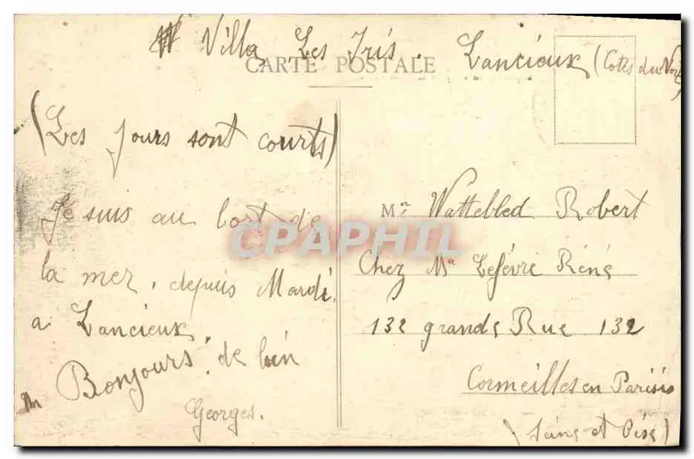 Rennes - Le Thabor - Entrada da Rue de Paris — Laurent-Nel, n°4491 - Verso