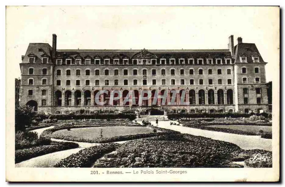 Rennes — O Palácio Saint-Georges — Editor Laurent-Nel, n° 201 - Frente