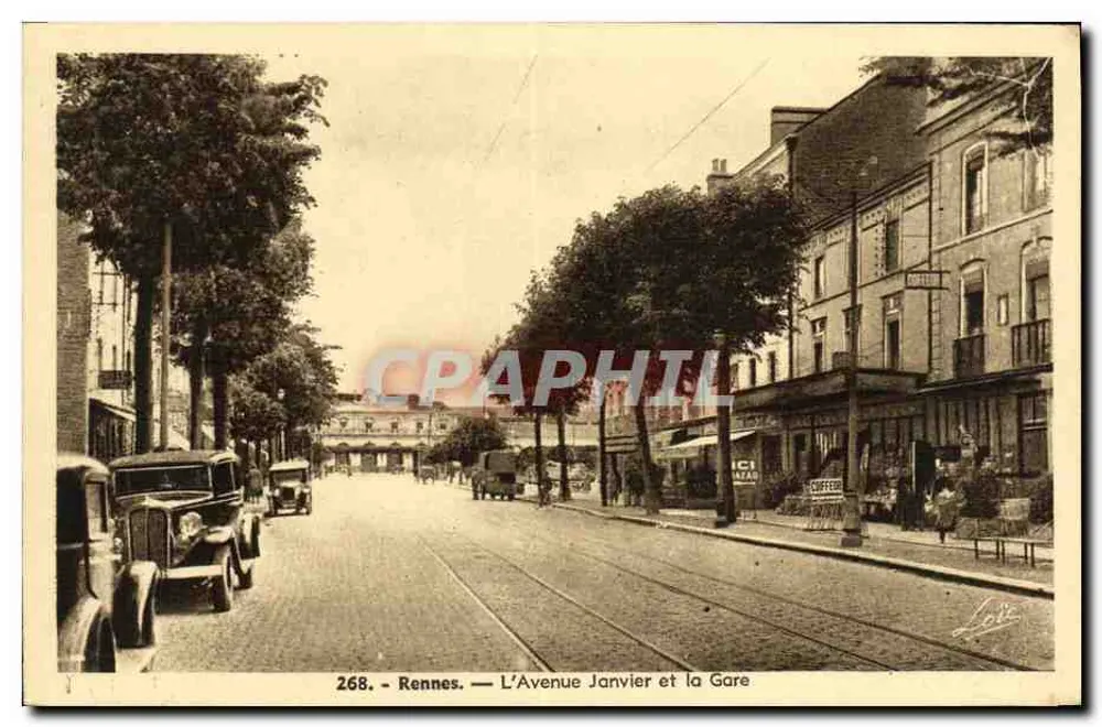Rennes — L’Avenue Janvier et la Gare — 268 - Vorderseite