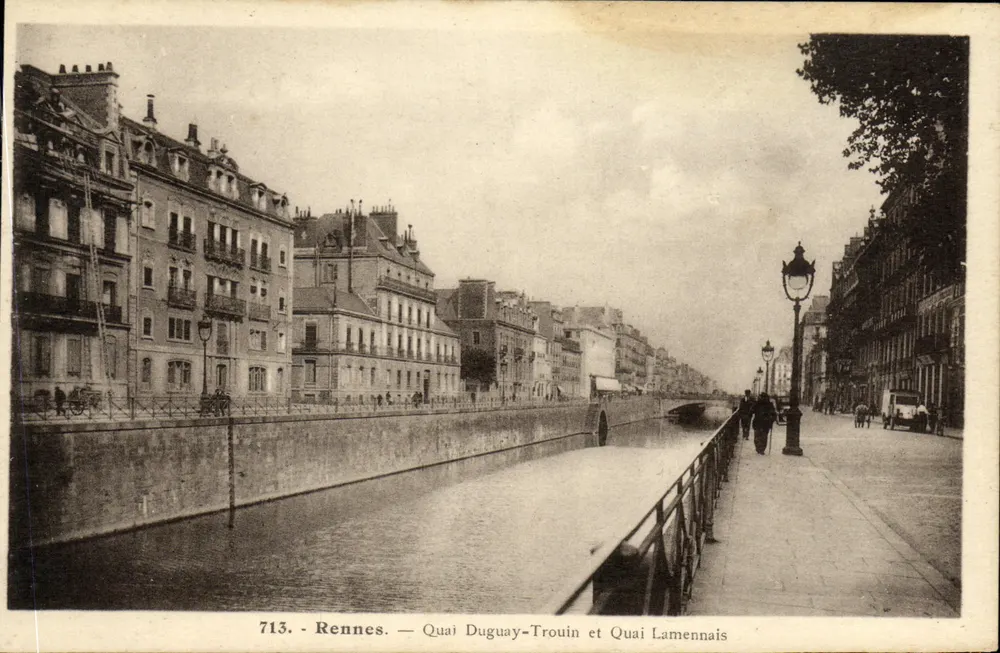 Rennes — Quai Duguay-Trouin und Quai Lamennais — Verlag Laurent-Néel, Nr. 713 - Vorderseite