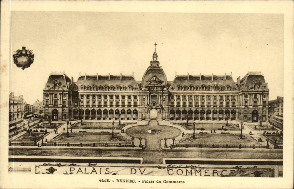 Rennes - Palácio do Comércio — editor Laurent-Noël, n° 4418 - Frente