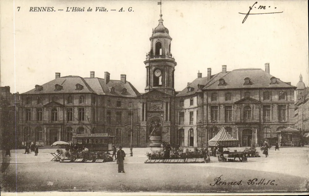 Rennes — O Hotel de Ville — A.G. - Frente