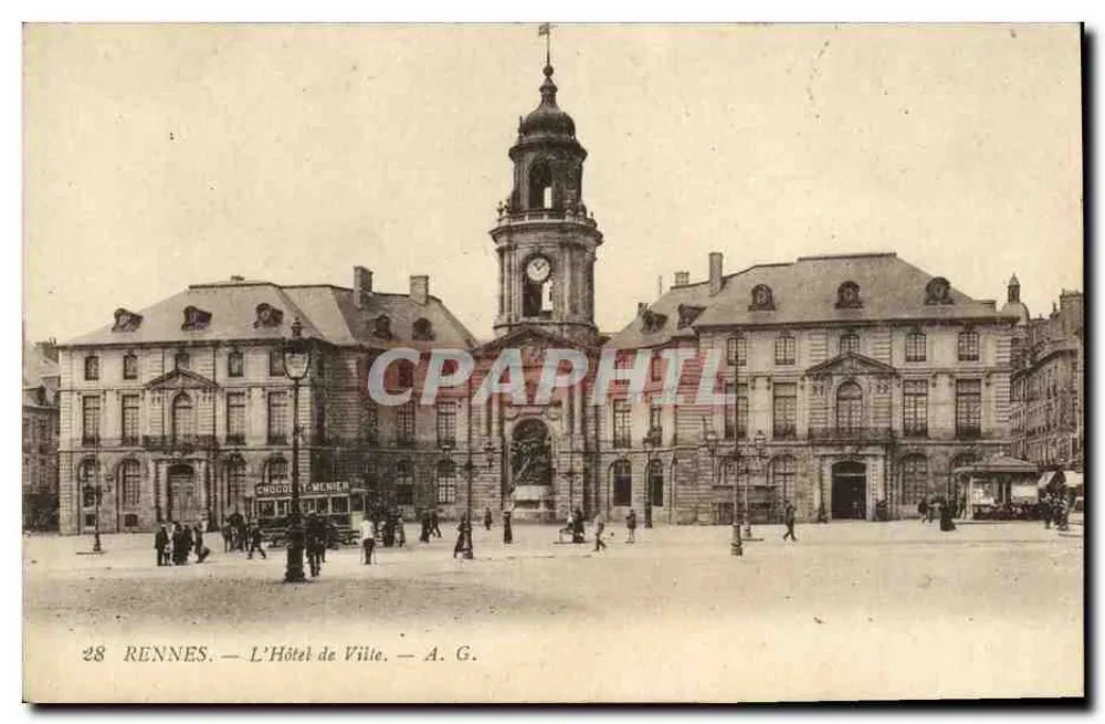Rennes — O Hotel de Ville — A. G. - Frente