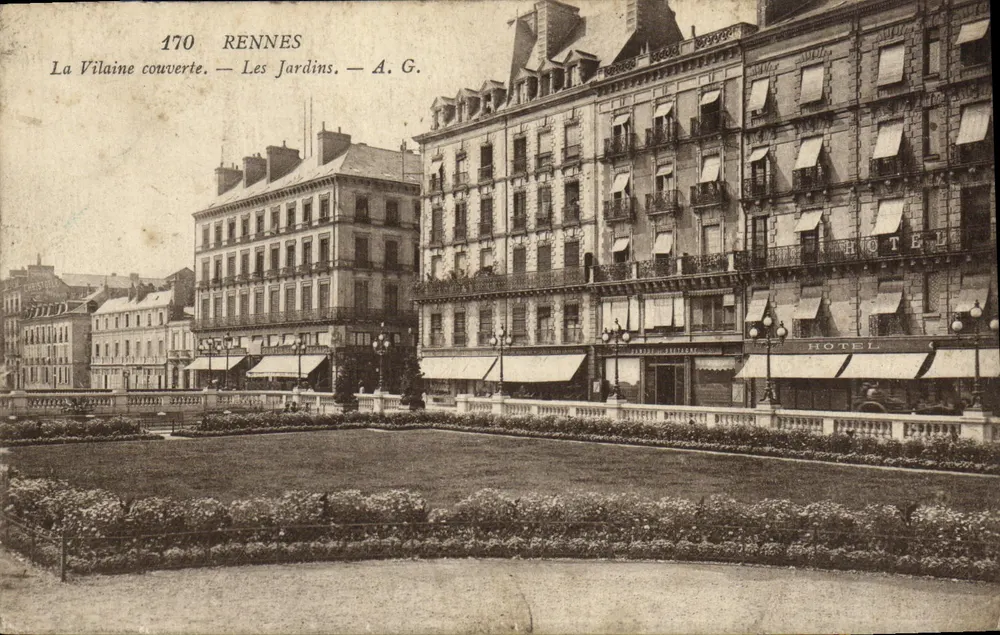 Rennes — Die bedeckte Vilaine — Die Gärten — A. G. - Vorderseite