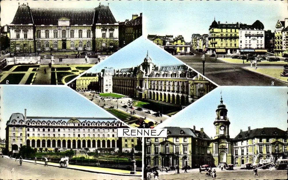 Rennes — Panoramische Ansicht — Edition du Mail, n° 5425 - Vorderseite