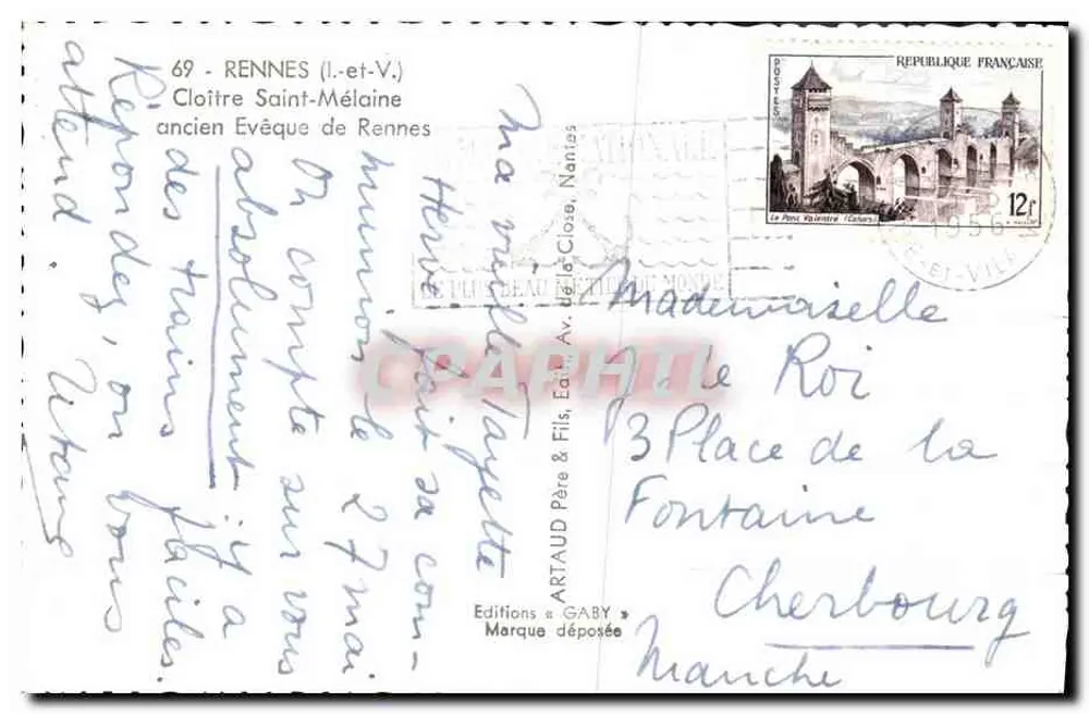Cloître Saint-Mélaine — Rennes (Ille-et-Vilaine) — Éditions Gaby - Verso