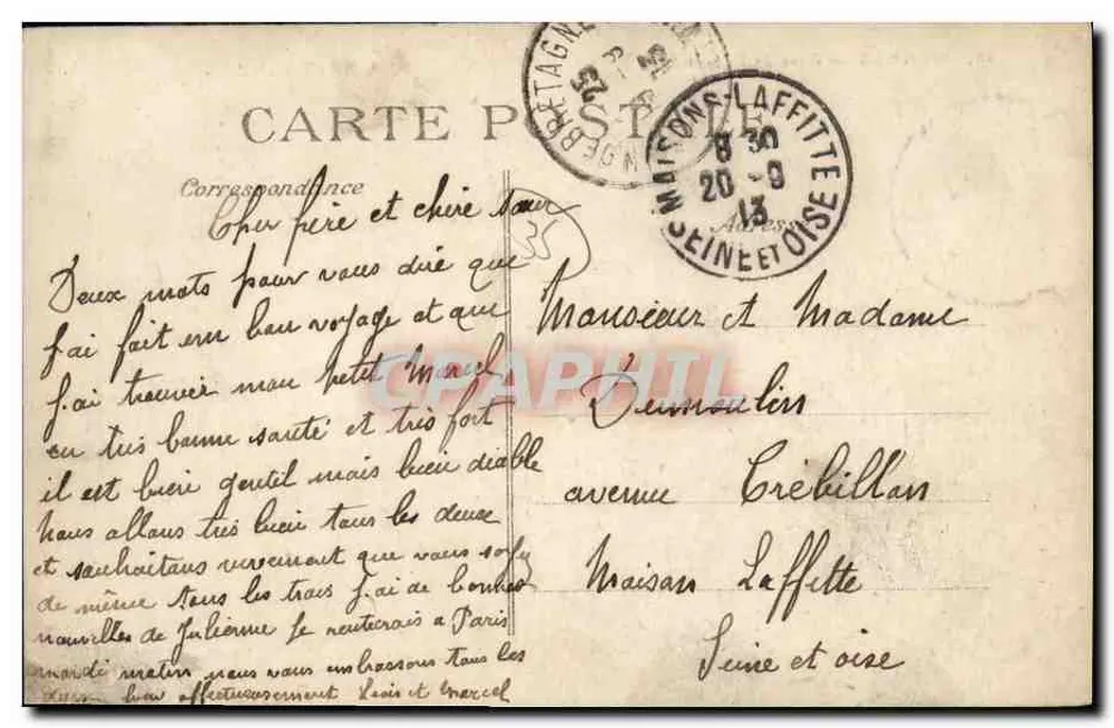 Rennes — Estação Oeste-Estado — A Bretanha - Verso