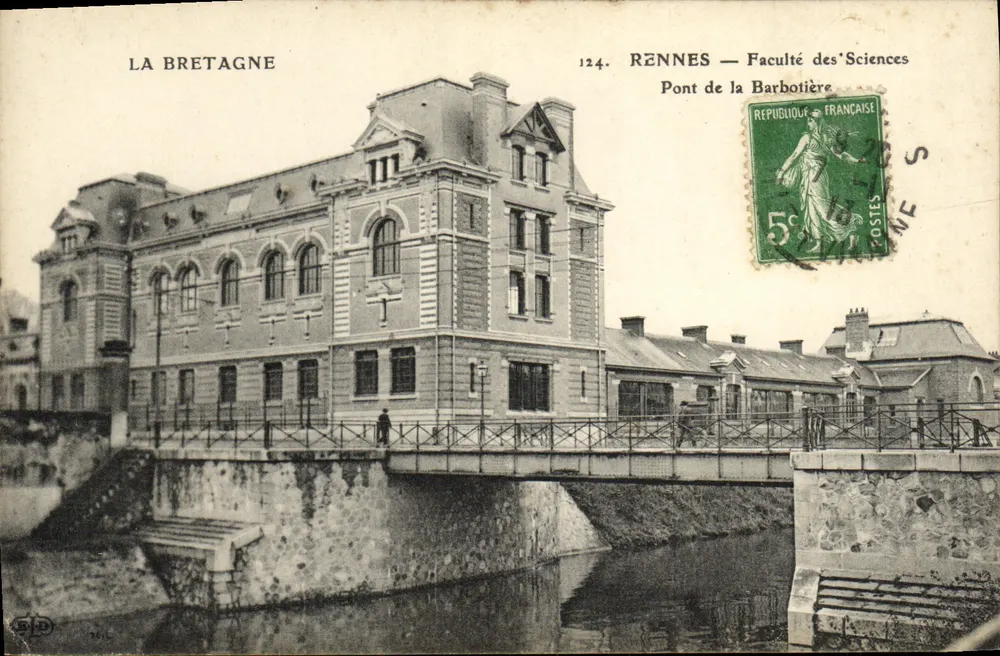 Rennes — Faculdade de Ciências, Ponte da Barbottière — La Bretagne, n°124 - Frente