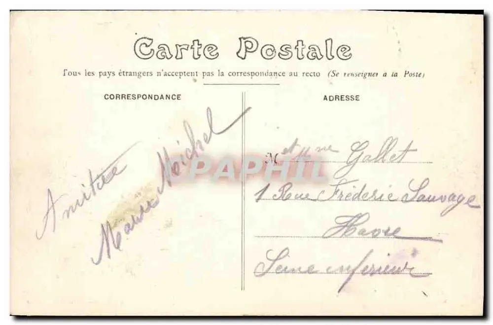 Rennes — Die Gewächshäuser des Jardin des Plantes — Verlag unbekannt - Rückseite