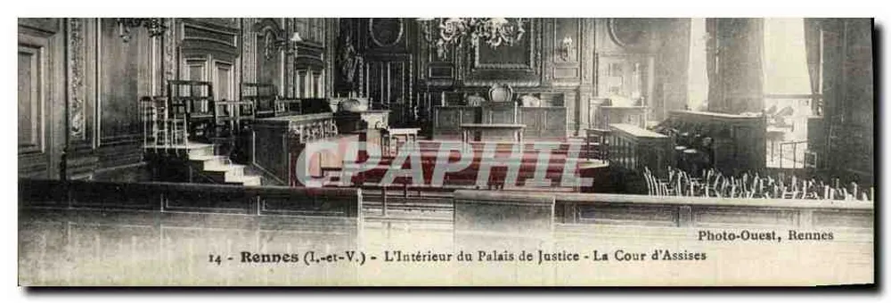 Rennes (Ille-et-Vilaine) — Innenansicht des Justizpalastes — Schwurgericht — Photo-Ouest, Rennes - Vorderseite