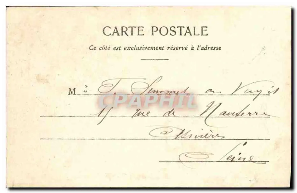 Rennes - Velho Parlamento da Bretanha — Coleção L.-B.-R., Rennes, n°26 - Verso