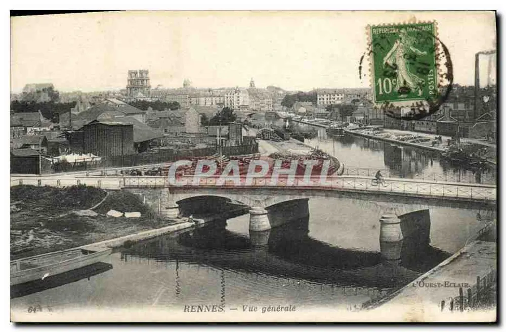 Rennes — Vista geral — L'Ouest-Eclair - Frente