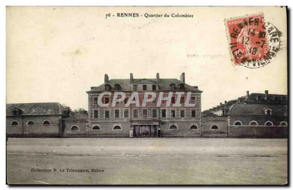 Rennes - Bairro do Colombier — Coleção N. Le Trilonnaire, n°76 - Frente