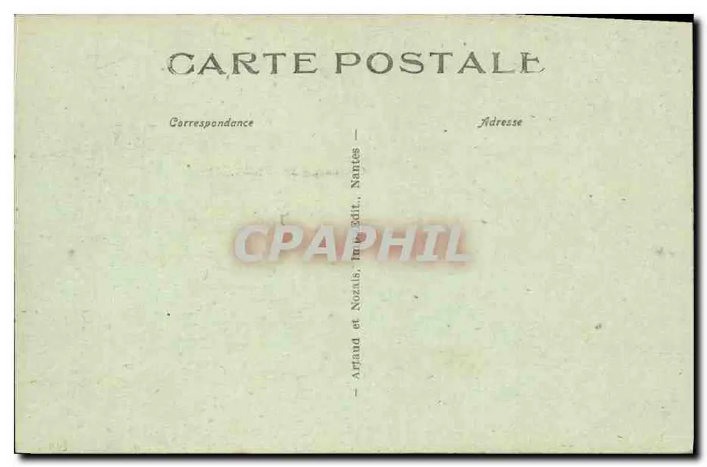 Rennes - Le Thabor - Jardim das Plantas — n° 110 — editor Artaud e Nozais - Verso