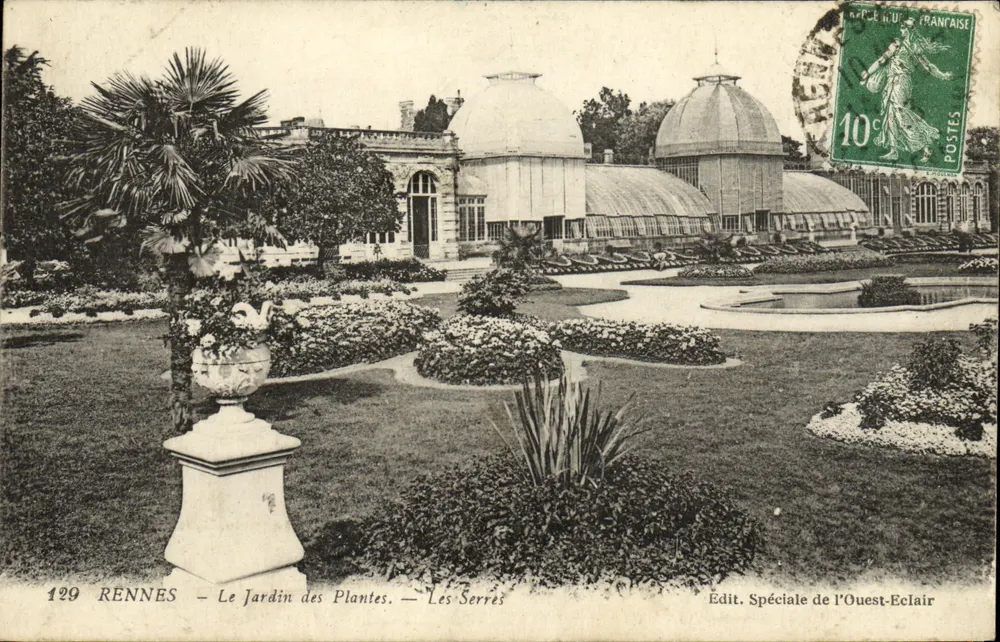 Rennes — Der Botanische Garten — Die Gewächshäuser — Édit. Spéciale de l'Ouest-Eclair - Vorderseite