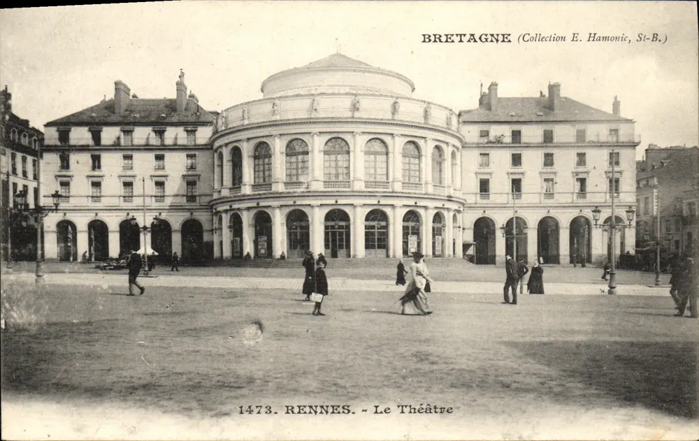 Rennes - O Teatro — Coleção E. Hamonic, St-B. - Frente