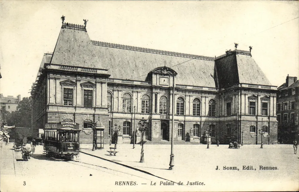 Rennes — Das Palais de Justice — J. Sorel, Verlag, Rennes. - Vorderseite