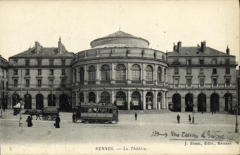 Rennes — O Teatro — J. Sorel, Edit., Rennes - Frente
