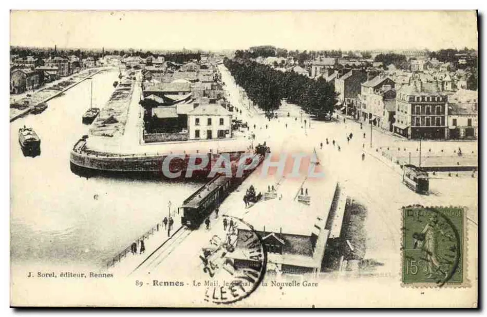 Rennes - Le Mail und die Neue Station — J. Sorel, Verlag, Rennes, n°89 - Vorderseite