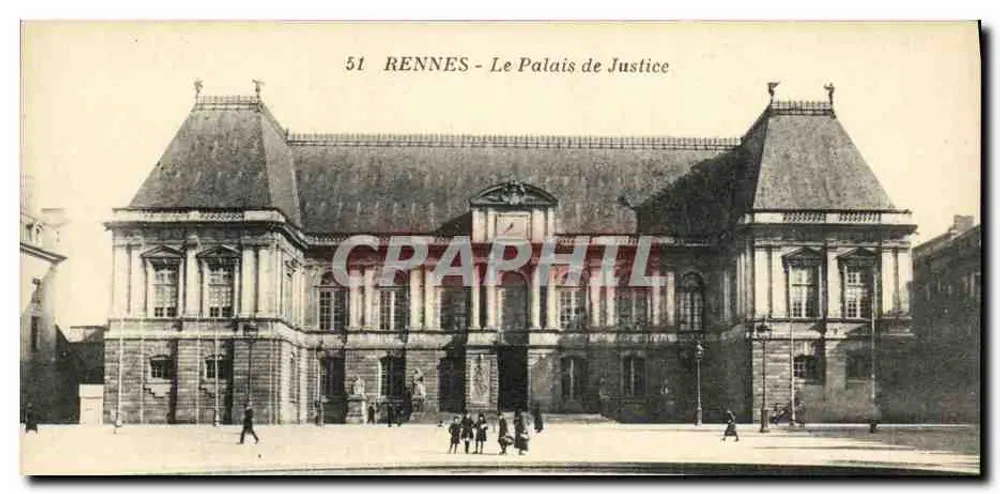 Rennes - O Palácio de Justiça — editor não identificado, n° de série 51 - Frente