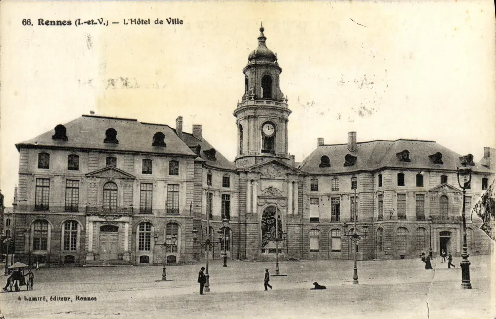 Rennes (L.-et-V.) — O Hotel de Ville — A. Lamiré, editor, Rennes - Frente
