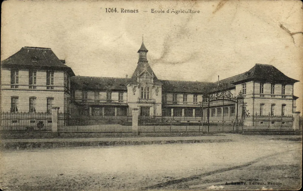 Rennes — École d'Agriculture — A. Lemire, Éditeur, Rennes - Frente