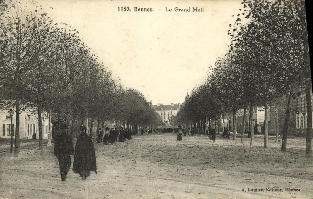 Rennes — Le Grand Mail — Éditeur A. Lamiré, Rennes, n°1153 - Frente