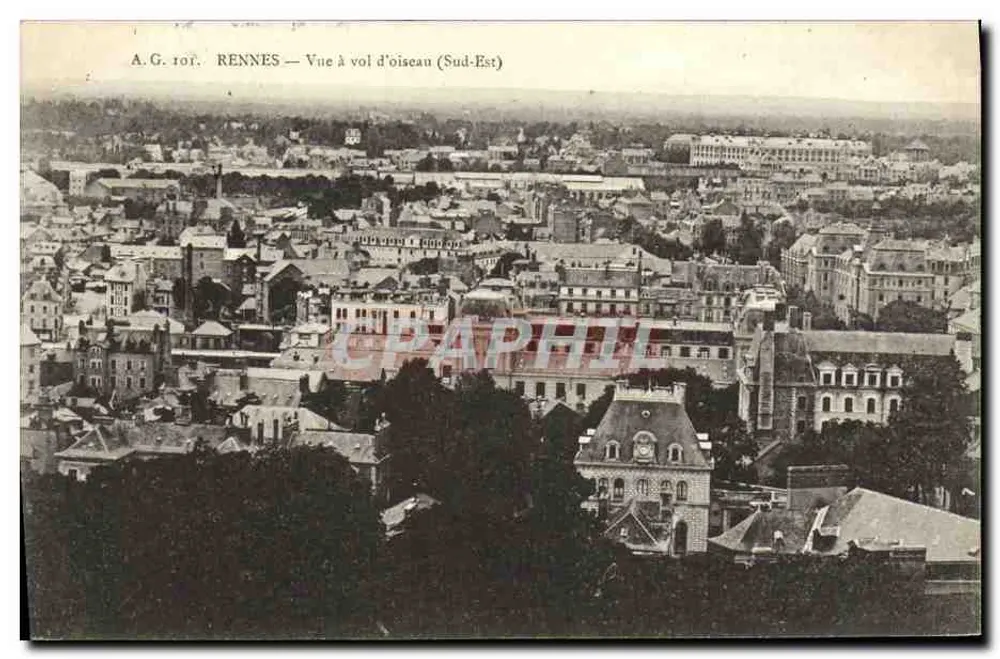 Rennes — Vista aérea (Sudeste) — A.G. 10f. - Frente
