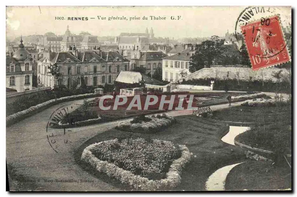 Rennes — Vista geral, tirada do Thabor G.F. - Frente
