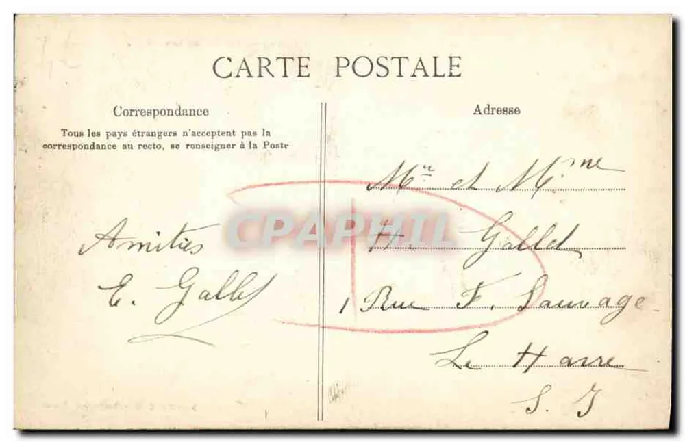 Rennes — La Place du Paris und die Rue de Bourbon — G. F. - Rückseite