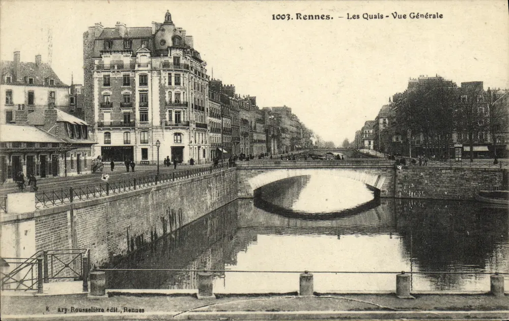 Rennes — Os Quais — Vista Geral — Ary Roussellière editor. Rennes - Frente
