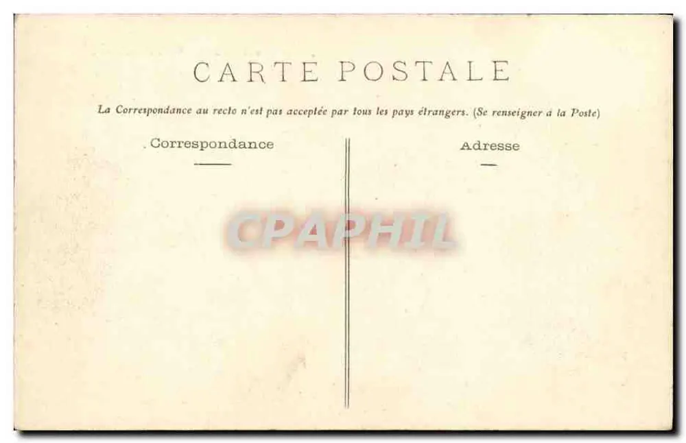 Rennes - A Prefeitura — editor E. Mary-Rousselière, n° 1025 - Verso