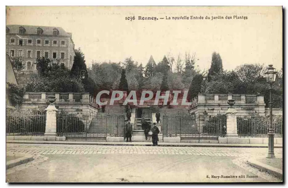 Rennes — Der neue Eingang zum Botanischen Garten — K. Mary-Russelière, Verleger Rennes - Vorderseite