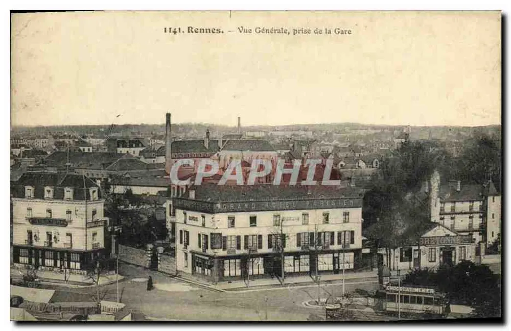 Rennes — Vista Geral tirada da Estação — CPHAPHIL - Frente