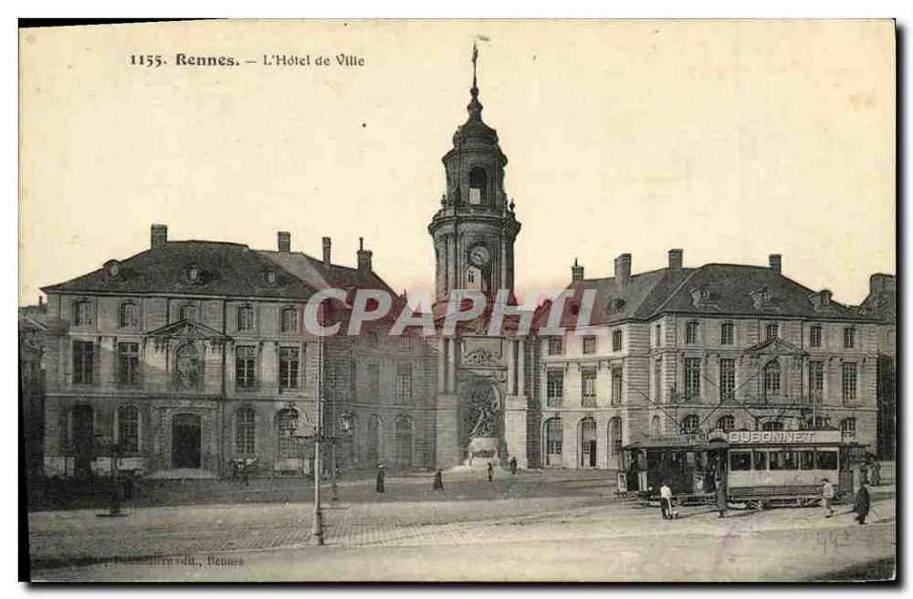 Rennes. — O Hotel de Ville — editor Gubonnet, n° 1155 - Frente
