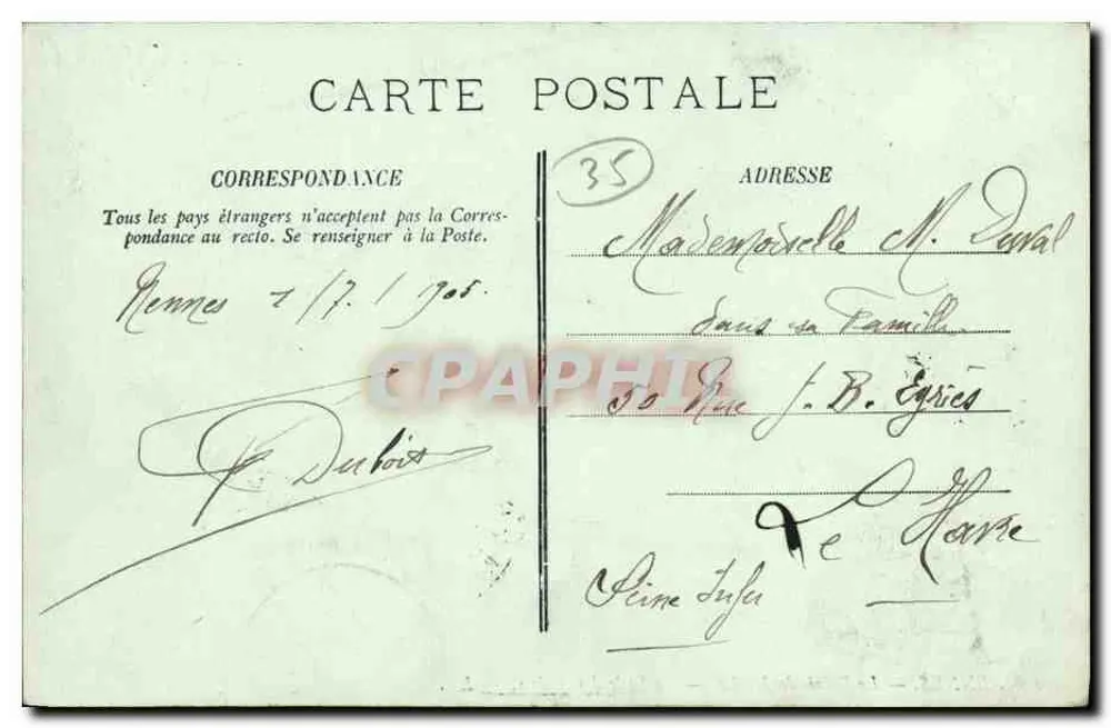 Rennes — Das Palais de Justice — Die Saal der Assisen — A.L. Verlag, Nr. 10 - Rückseite